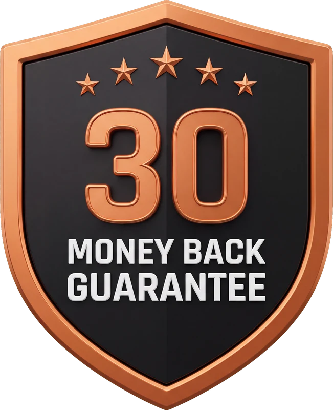 30-day money-back guarantee badge