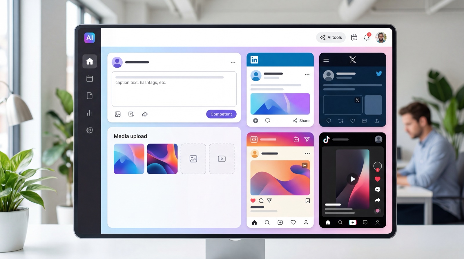 10 AI social media schedulers comparison chart