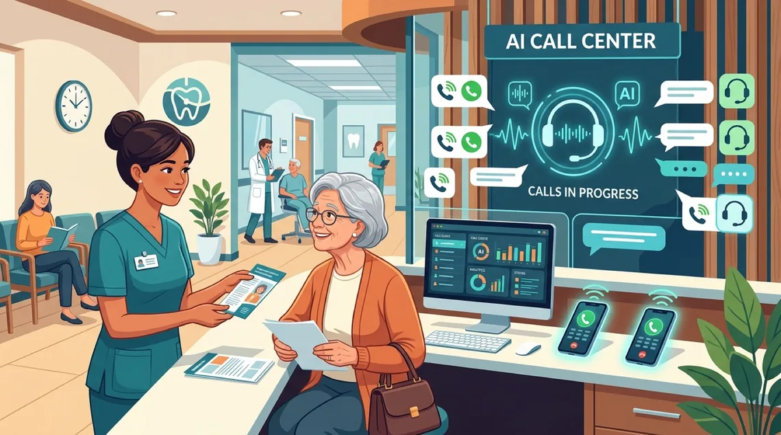 Flow of an AI receptionist call from first ring to booked appointment