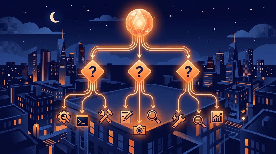 Three question decision tree ending at the right marketing automation tool
